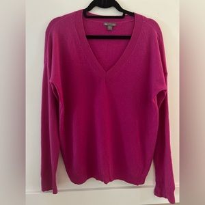 GAP Pink Cashmere V-neck Sweater
